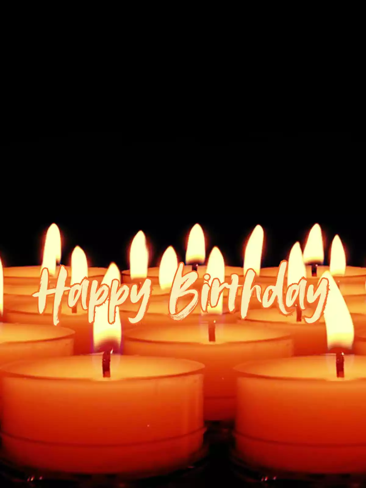 Flickering Candles Happy Birthday