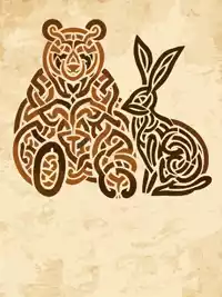 Free Thinking of You Card - Funny Celtic Animal Design