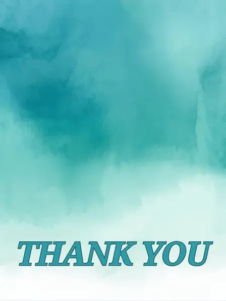 Digital Boss Day greeting card template featuring a simple, artistic watercolor wash effect in blue and green hues at the top, conveying heartfelt appreciation.