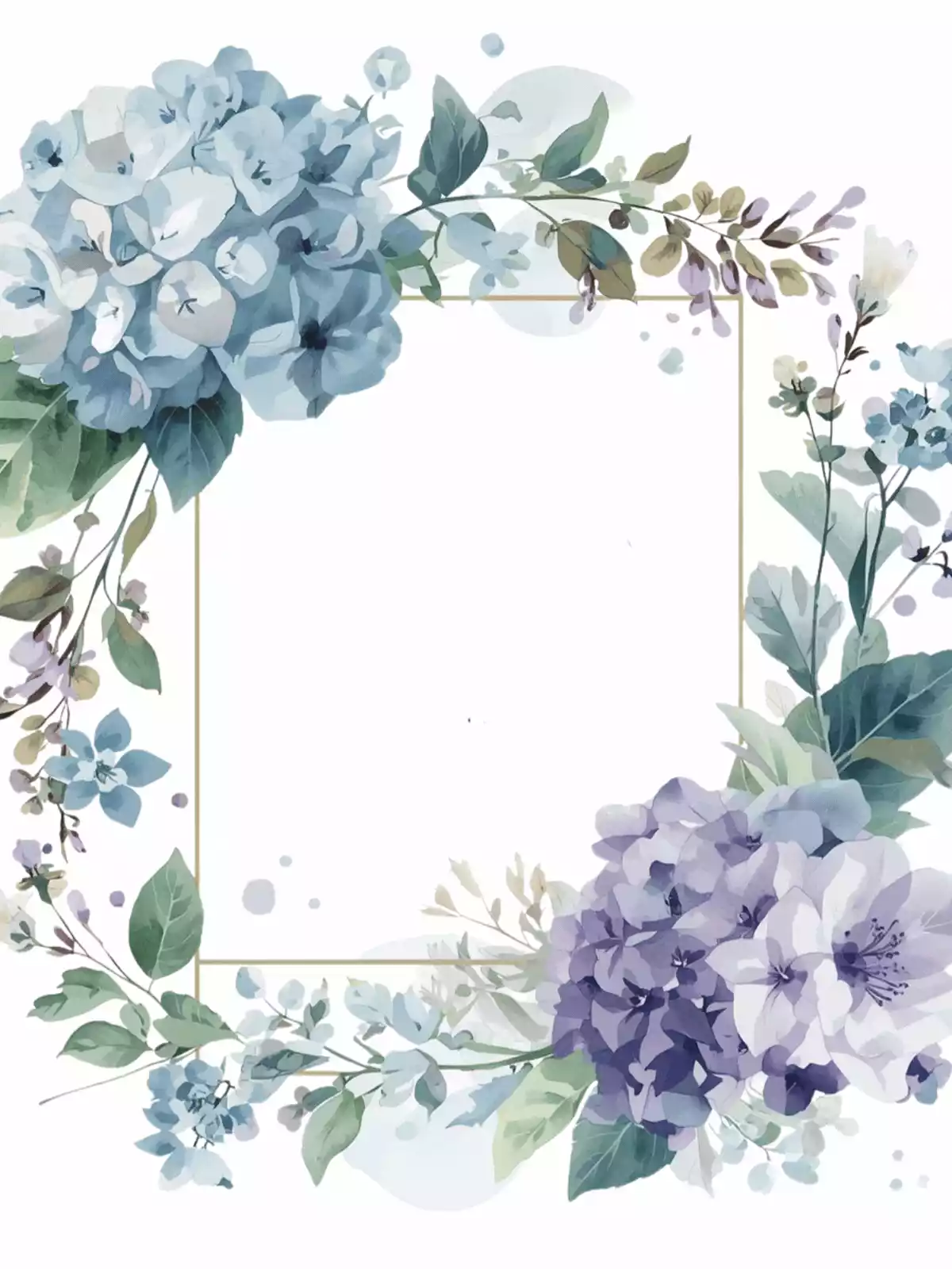 Watercolor 'Thinking of You' card with handwritten message and hydrangea flowers, soft pastel colors, floral design, for sending support and love