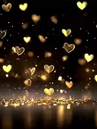 Free 18th Birthday Card: Golden Glitter & Hearts