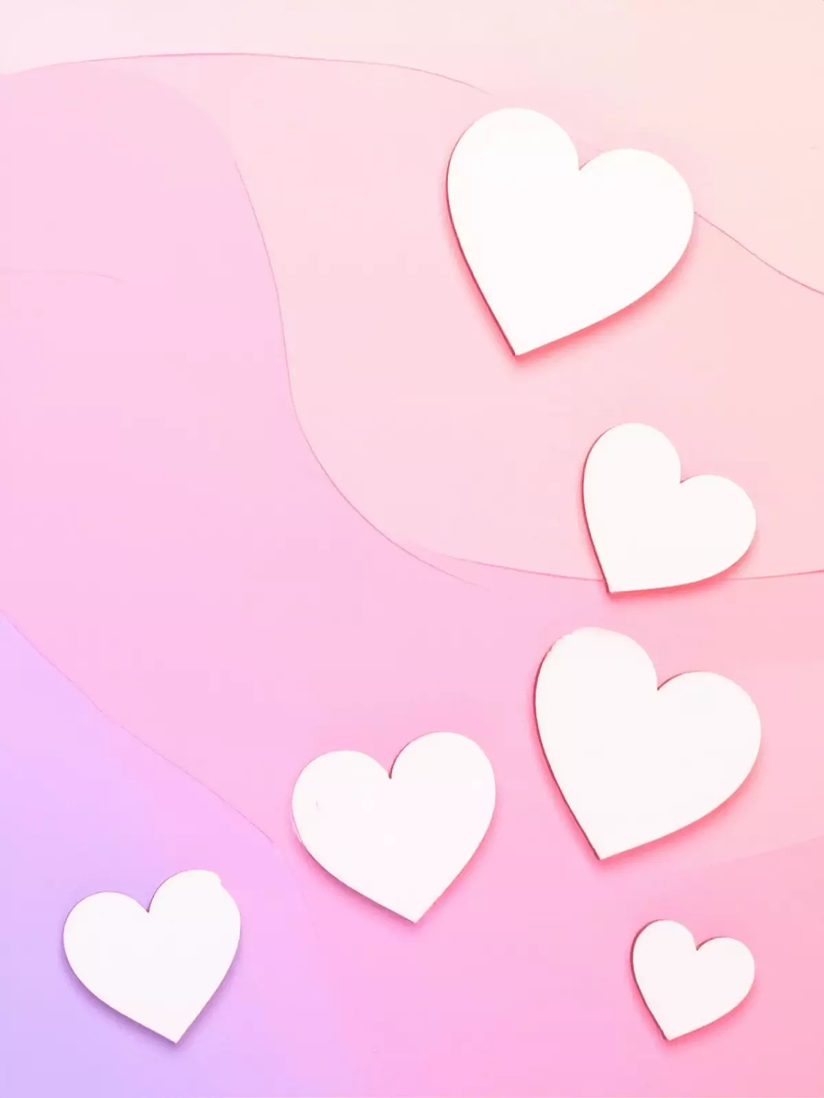 Elegant watercolor Valentine's Day card template featuring a collection of soft pastel-colored hearts in a simple artistic design, perfect for expressing romantic love.