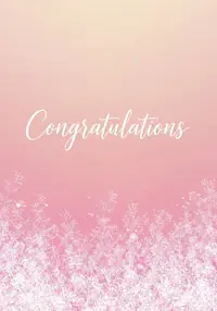 Free Congratulations Card - Subtle Floral Design