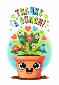 Free Thank You Card - Funny Plant Greeting
