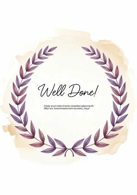 Watercolor Laurel Congratulations