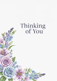 Free Sympathy Card - Watercolor Floral Design