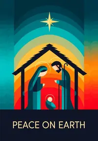 Free Nativity Card - Modern Christmas Greetings