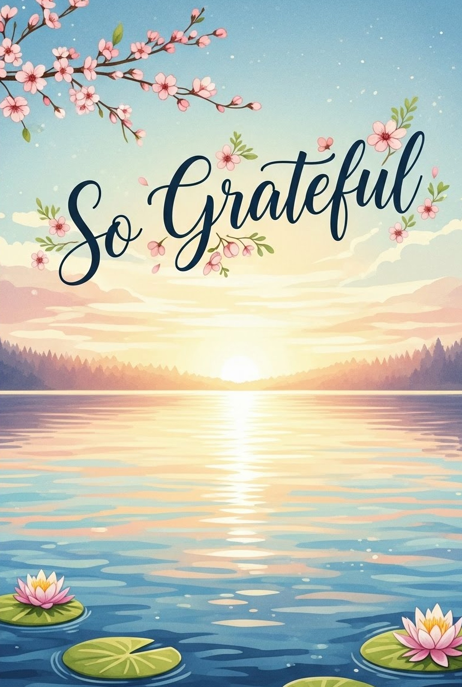 Tranquil Lakeside Gratitude