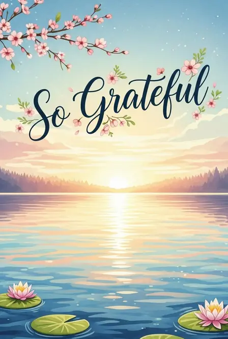 Tranquil Lakeside Gratitude