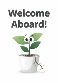 Free Welcome Card - Office Plant Prank!