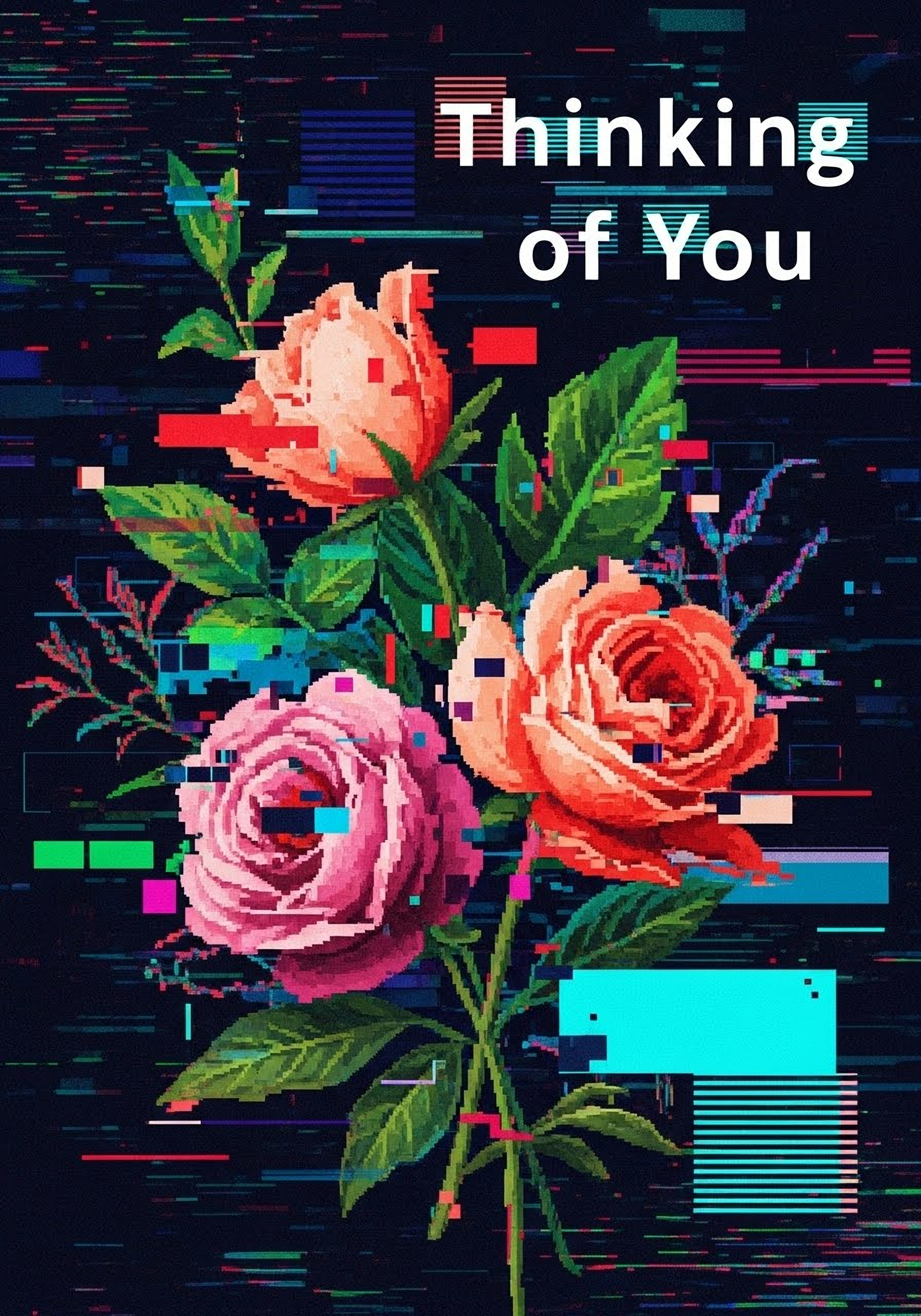 Abstract Floral Glitch