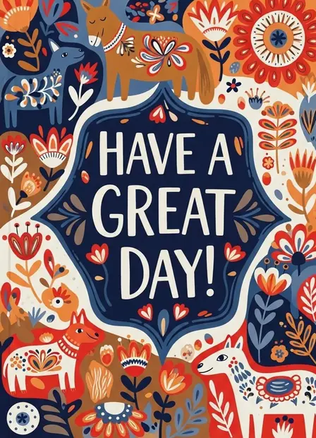 Scandinavian Birthday Folk Art