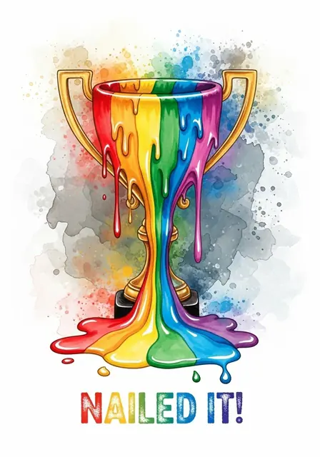 Melting Trophy Rainbow Drip
