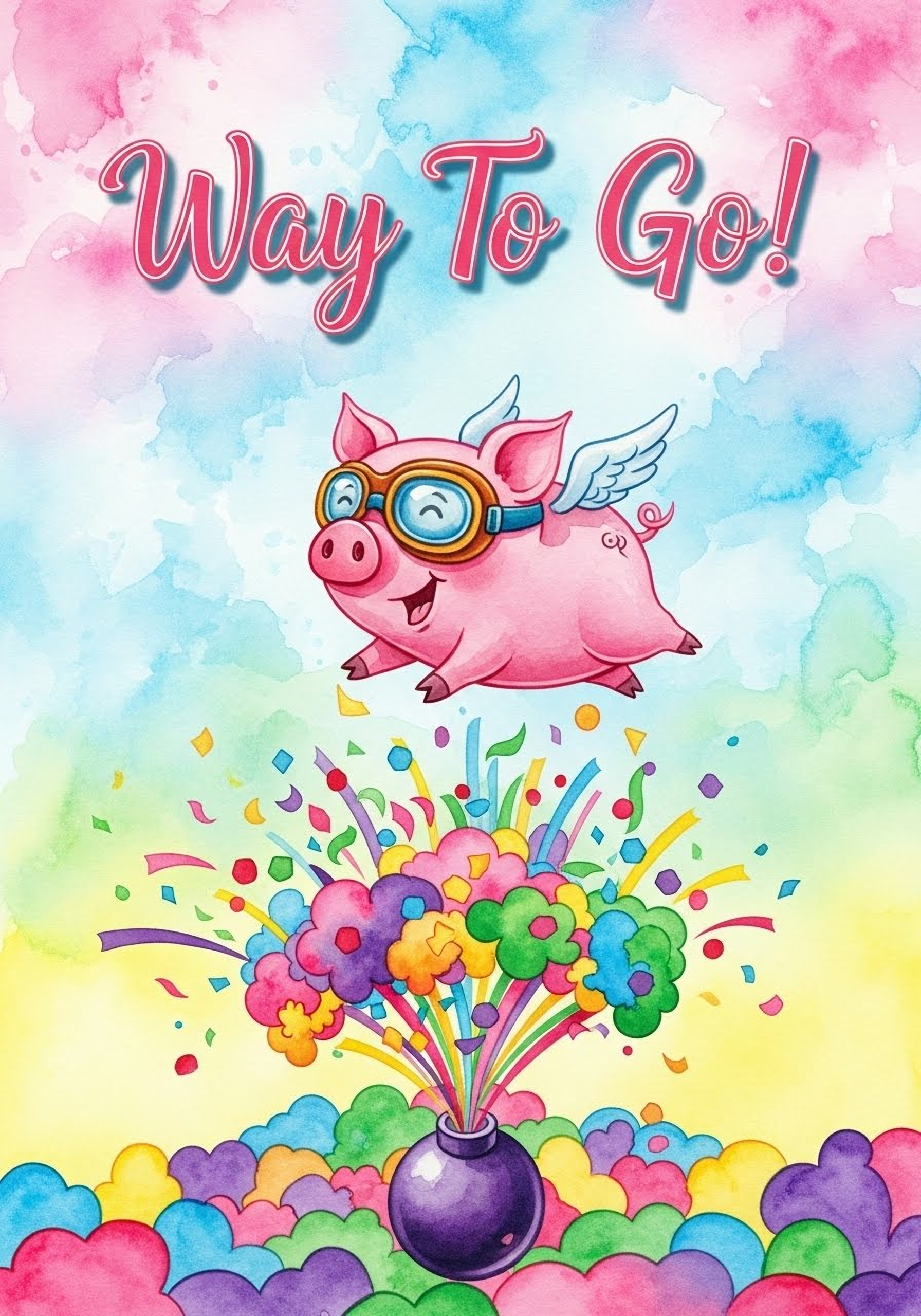 Flying Pig Confetti Bomb