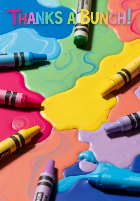 Melted Crayon Thank You
