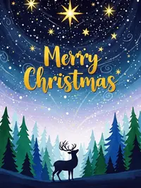 Free Christmas Card - Starry Night Noel eCard