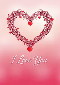 Free Love Card - Heart Vines Design