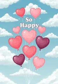 Free Love Card - Heart Balloons to Show You Care