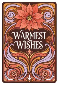 Free Christmas Card - Elegant Floral Design