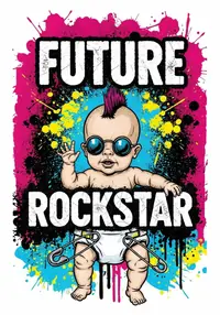 Free Punk Rock Baby Card - Customize Online!