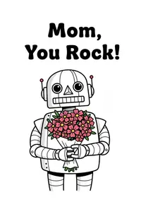 Free Mother's Day Card - Retro Robot Love!