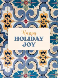 Free Holiday Card - Mediterranean Mosaic Greetings