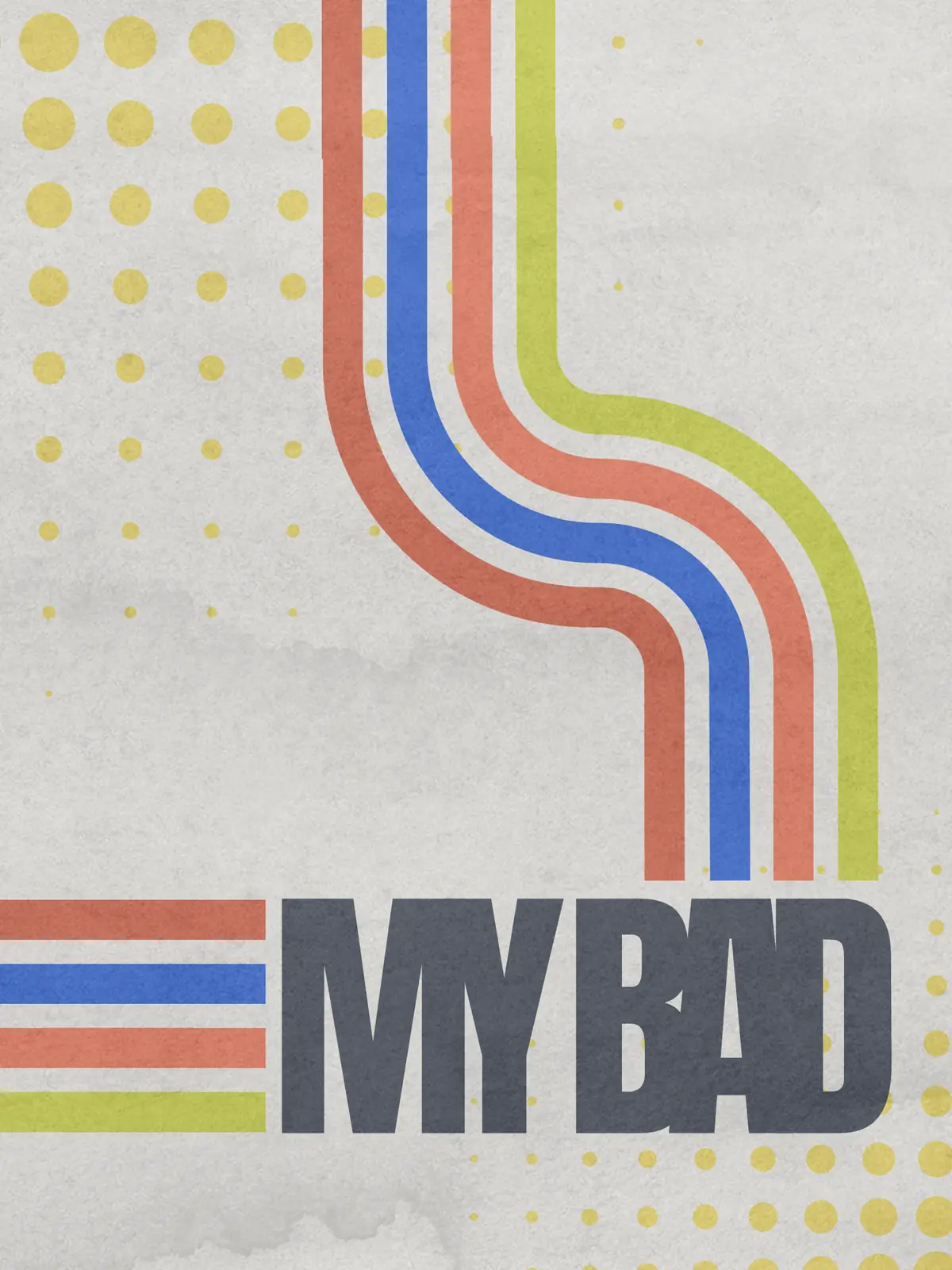 Retro pop art apology card featuring bold colors and a vintage design, ideal for saying sorry to friends or him.