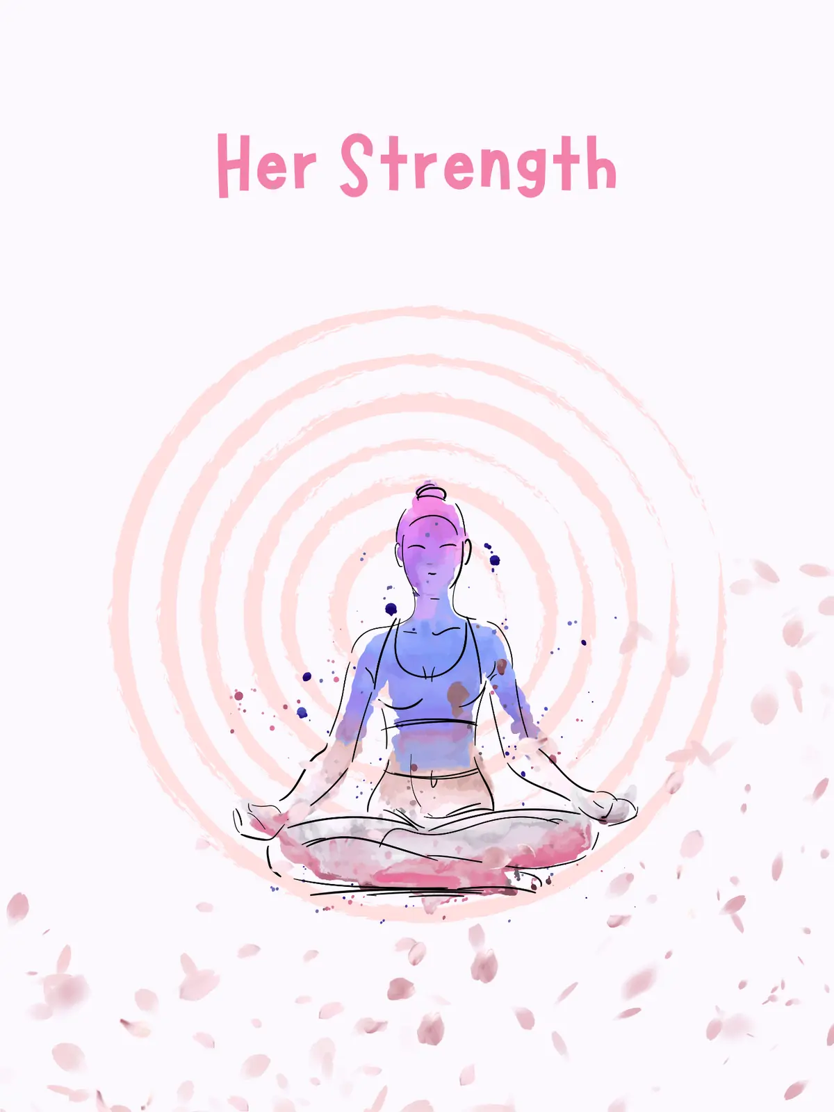 Minimalist Women's Day card featuring a single stylized cherry blossom inspired by Japanese Zen gardens, clean and modern design.