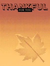 Free Thanksgiving Card - Dot Matrix Autumn Design