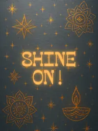 Free Diwali Card - Brushed Steel Sparkle E-Card