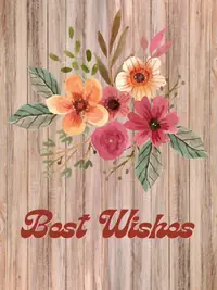 Free Women's Day Card - Rustic Floral Design