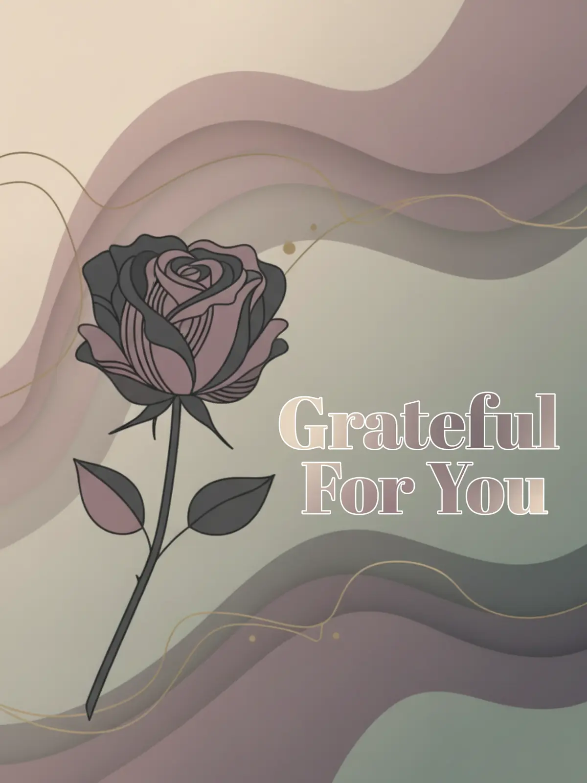 Elegant floral Boss Day card featuring a single delicate flower and minimalist typography, conveying appreciation and respect, modern design.