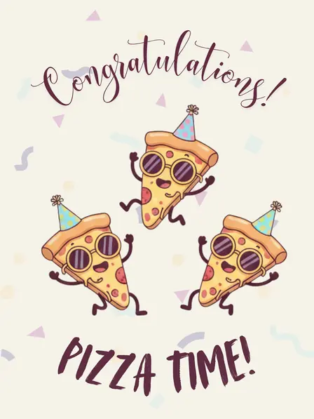 Pastel Pizza Party Congrats