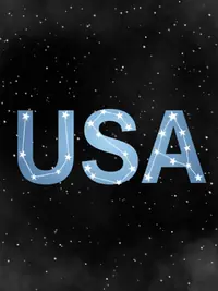 Free 4th July Card - Abstract USA Constellation Design