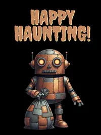 Free Halloween Card - Humorous Robot Haunt!