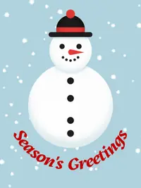 Free Holiday Card - Whimsical Snowman Fun!