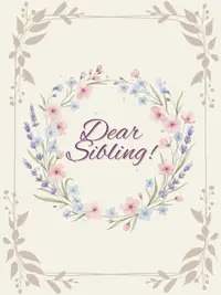 Free Siblings Day Card - Pastel Floral Design