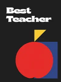 Free Teacher's Day Card - Bauhaus Apple Design