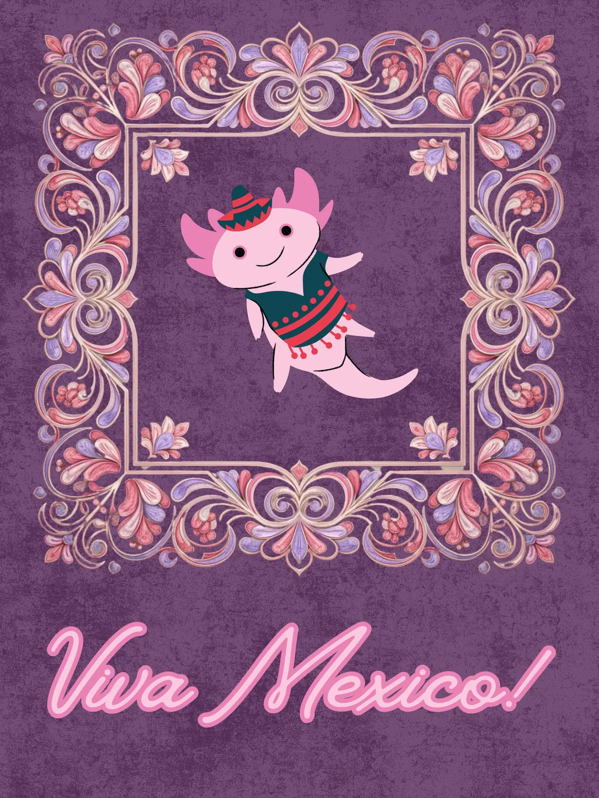 Vintage Cinco de Mayo greeting card featuring a silk and satin texture with 'Viva Mexico!' design, celebrating Mexican heritage and culture.