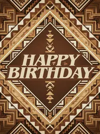 Free Birthday Card - Vintage Navajo Style!