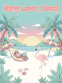 Free Boss's Day Card - Tropical Relaxation