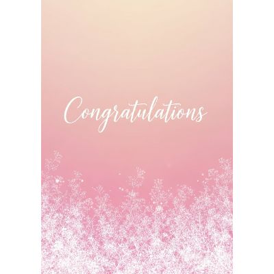 Free Congratulations Card - Subtle Floral Design