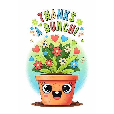 Free Thank You Card - Funny Plant Greeting