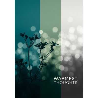 Free Thinking of You Card - Floral Silhouette