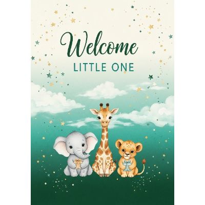 Free New Baby Card - Adorable Watercolor Animals!