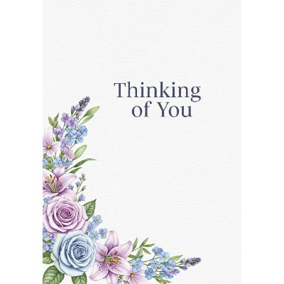 Free Sympathy Card - Watercolor Floral Design