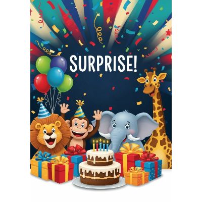 Free Birthday Card - Surprise Party Animals!