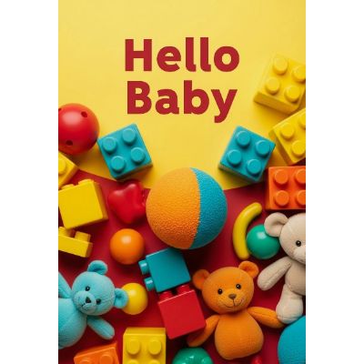 Free Baby Shower Card - Adorable First Toys!
