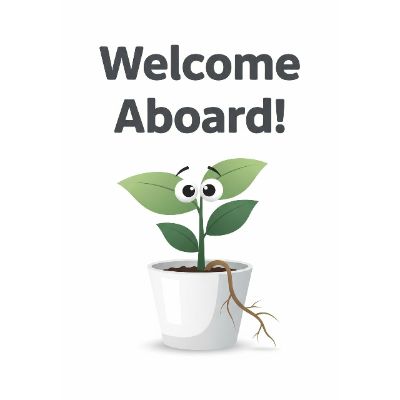 Free Welcome Card - Office Plant Prank!