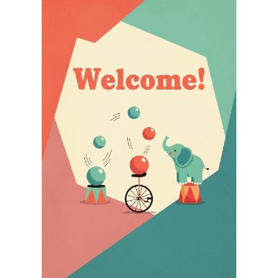 Free Welcome Card - Hilarious Circus Greeting Online